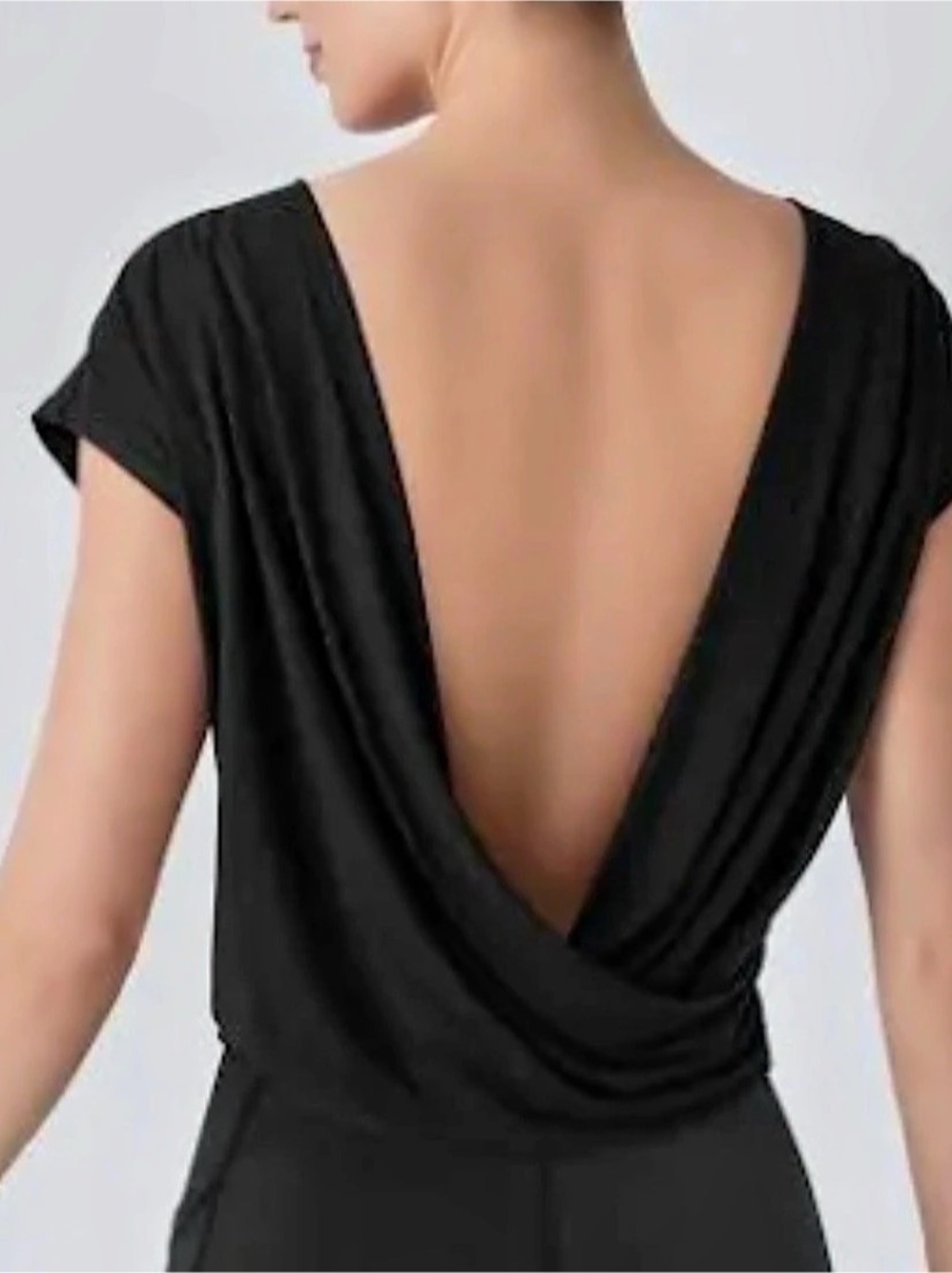 halara batwing sleeve yoga top black new extra large xl